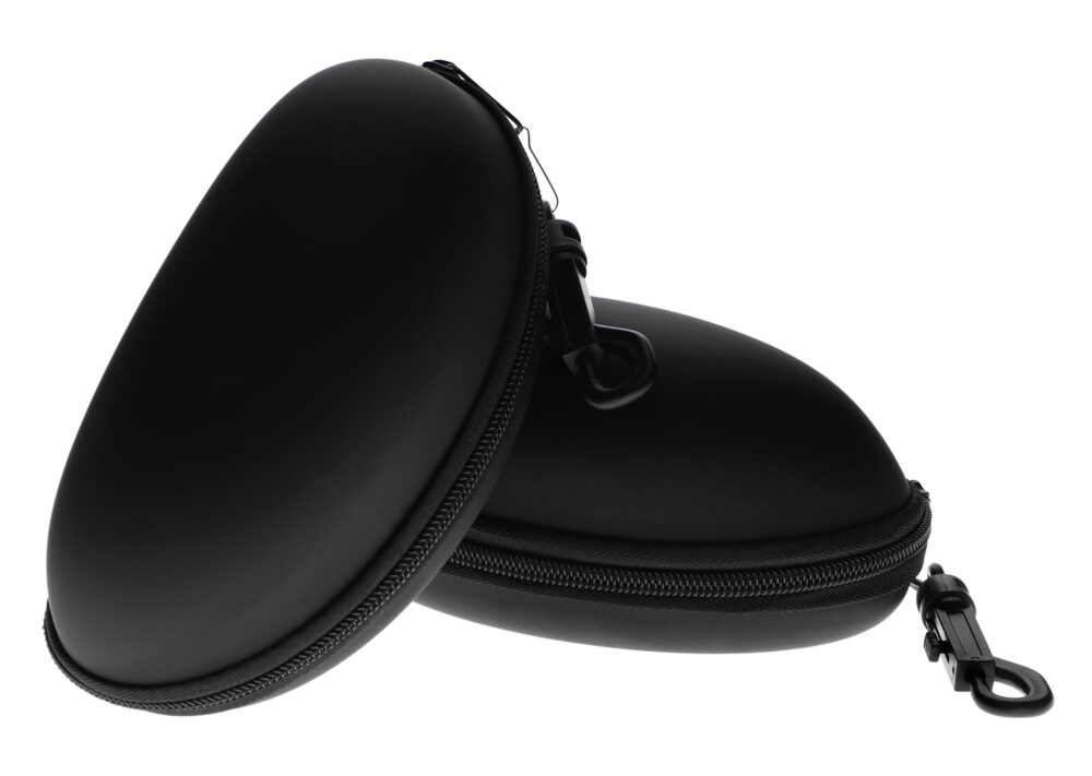 Large Hard Black Zipper Case with Belt Clip and Belt Strap, #ACC-741
