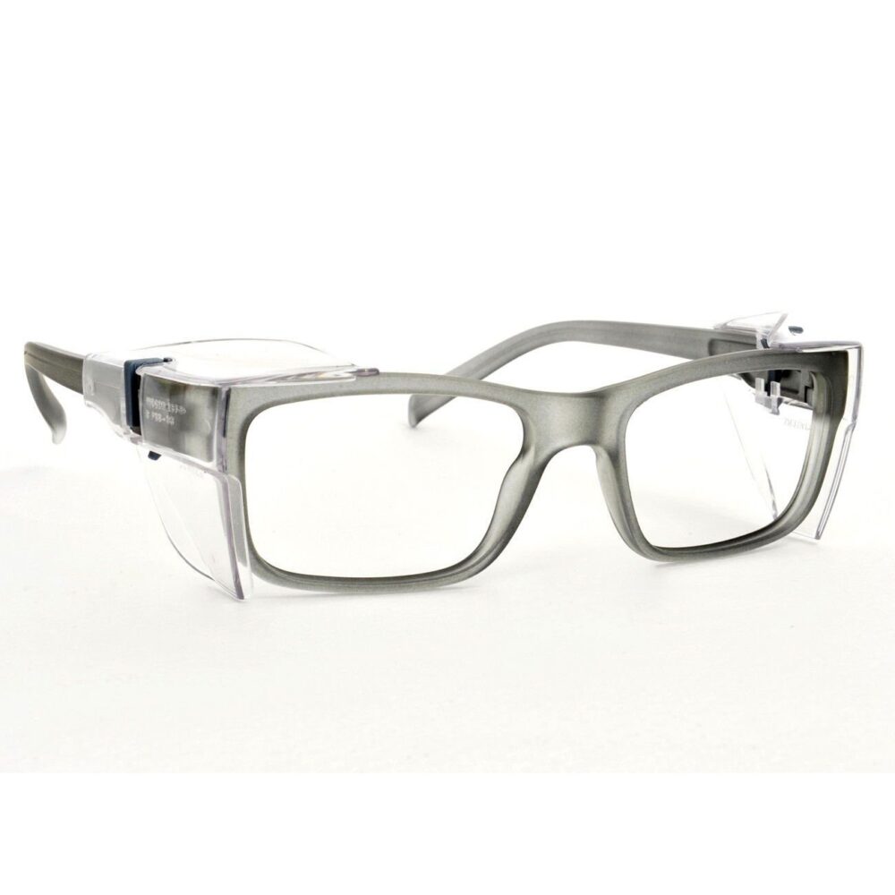 Hudson Optical H Series NON CONDUCTIVE 9P , # H-9P Prescription Safety Glasses - Matte Grey, 52-17-138