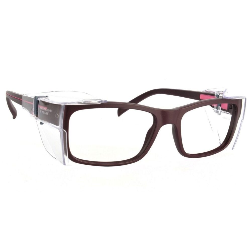 Hudson Optical H Series NON CONDUCTIVE 9P , # H-9P Prescription Safety Glasses - Venetian Red, 52-17-138