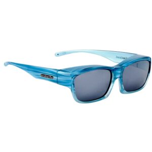 Jonathan Paul Coolaroo Fitover Sunglasses - Black Stripe with Polarvue Gray Lens