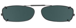 Extended Rectangle Visionaries Clip on Polarized Sunglasses