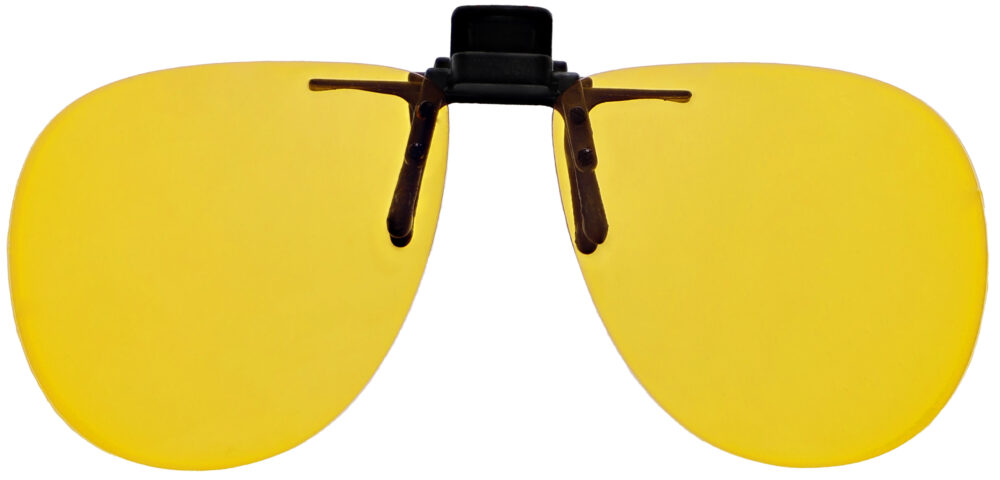 G1 Large Aviator Clip On Flip Up Night Driving Glasses