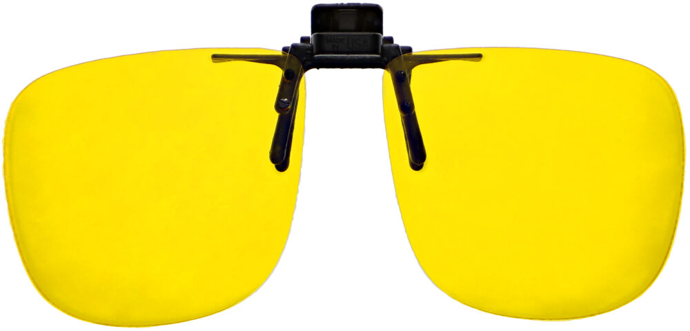 G2 Large Square Clip On Flip Up Night Driving Glasses