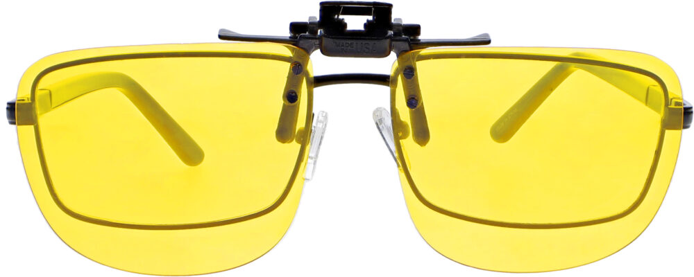 G2 Large Square Clip On Flip Up Night Driving Glasses