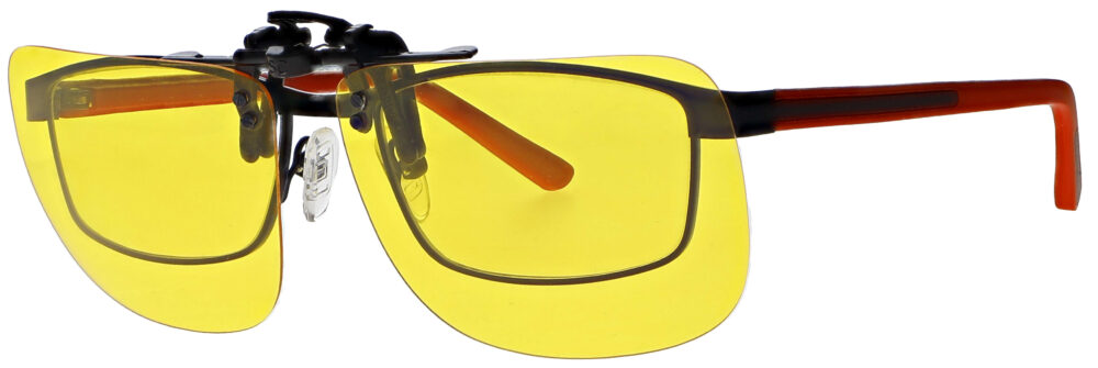 D5 Rectangle Clip On Flip Up Night Driving Glasses