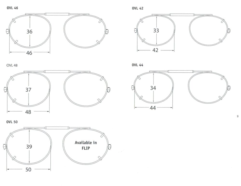 Visionaries clip on Night Driving Glasses - Oval
