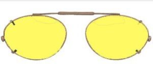 Visionaries clip on Night Driving Glasses - Almond