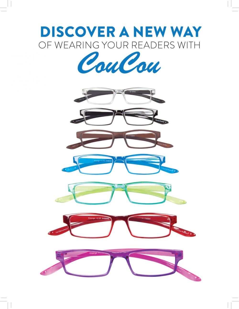 CouCou Reading Glasses with Polarized Clip on Sunglasses