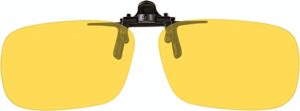 X3 Large Rectangle Clip On Flip Up Night Driving Glasses