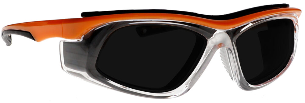 Glass Safety Glasses in Model T9603 Orange Frame - Image 2