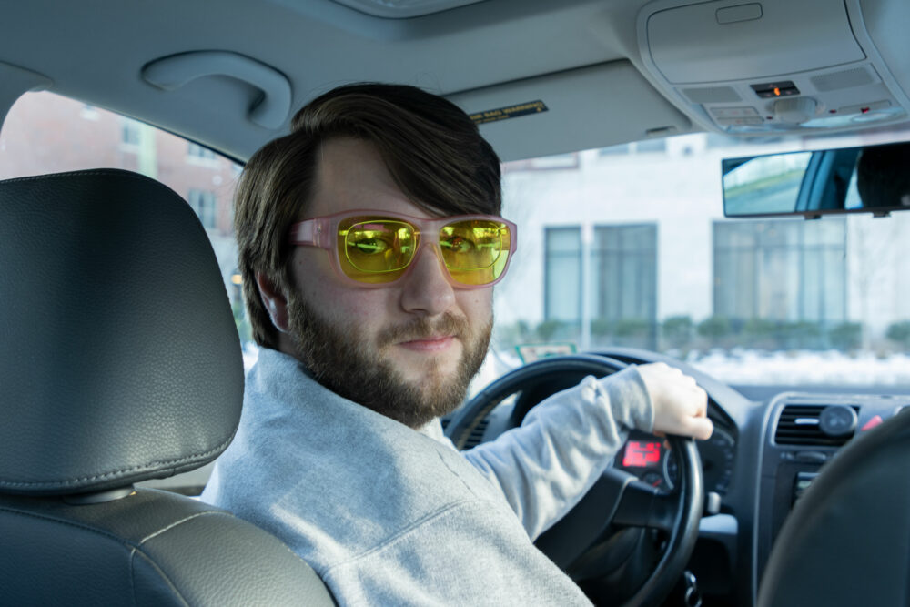 FitProtek Fitover Night Driving Glasses - Pink - Image 10